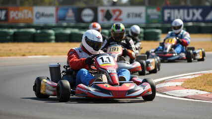 Exciting Go-Karting Action on the Track