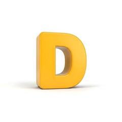 Word D in alphabet for capital sign white background.