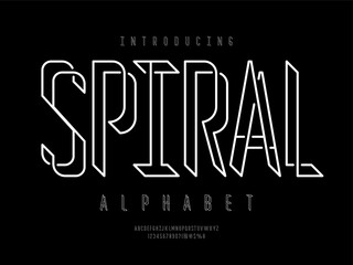 illusion style alphabet design with uppercase, numbers and symbols