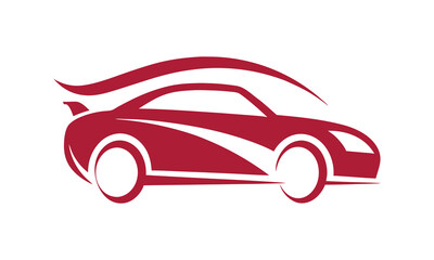 Simple Silhouette of a Modern Sedan