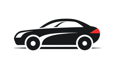 Simple Silhouette of a Modern Sedan