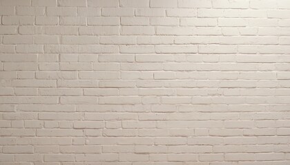 Fototapeta premium Clean Brick Wall Texture: An uncluttered backdrop of a white painted brick wall with a subtle aged texture. The uniform pattern and clean lines offer a minimalist and modern aesthetic.