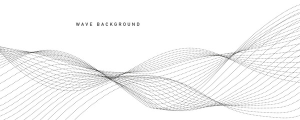 Abstract Dotted Wave Line Background for Minimalist Templates and Banners
