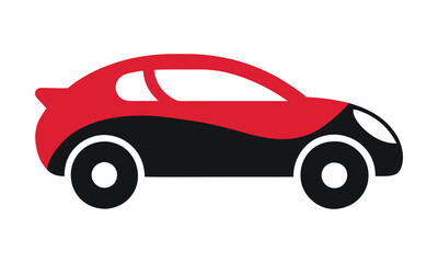 Simple Silhouette of a Modern Sedan