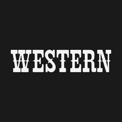 Western Text Written Typography Template Background Vector Illustration Wallpaper Featuring Cowboy, Ranch, Desert, Wild West, and Rustic Western Culture Themes