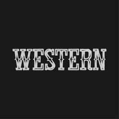 Western Text Written Typography Template Background Vector Illustration Wallpaper Featuring Cowboy, Ranch, Desert, Wild West, and Rustic Western Culture Themes
