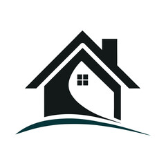 home silhouette vector logo icon design