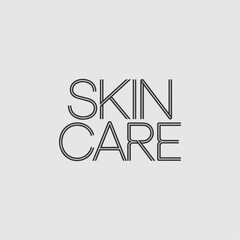 Skin Care Text Written Typography Template Background Vector Illustration Wallpaper Featuring Healthy Skin, Beauty Routine, Cosmetics, Hydration, and Natural Skincare Concepts