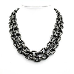 Obraz premium Golden and silver chain design men and women white background.