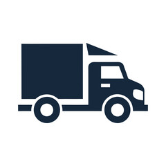 Simple Icon of a Delivery Truck for Logistics