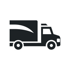 Simple Icon of a Delivery Truck for Logistics