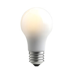Bright Light Bulb Isolated on White Background for Home Decor Use