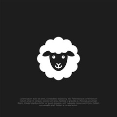 Simple bold sheep logo with a strong and minimalistic design, perfect for farm branding, wool industry, agriculture, and eco-friendly businesses
