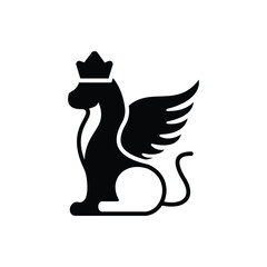 crowned winged sphinx seal icon