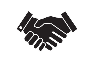 Handshake icon, Business agreement handshake vector