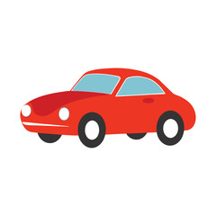 red car isolated on white