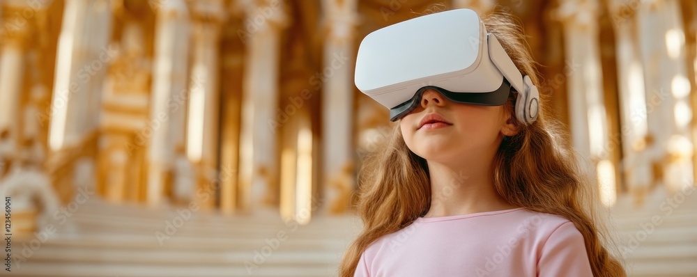 Poster engage with interactive internet education witness a student's vr-powered journey, exploring histori