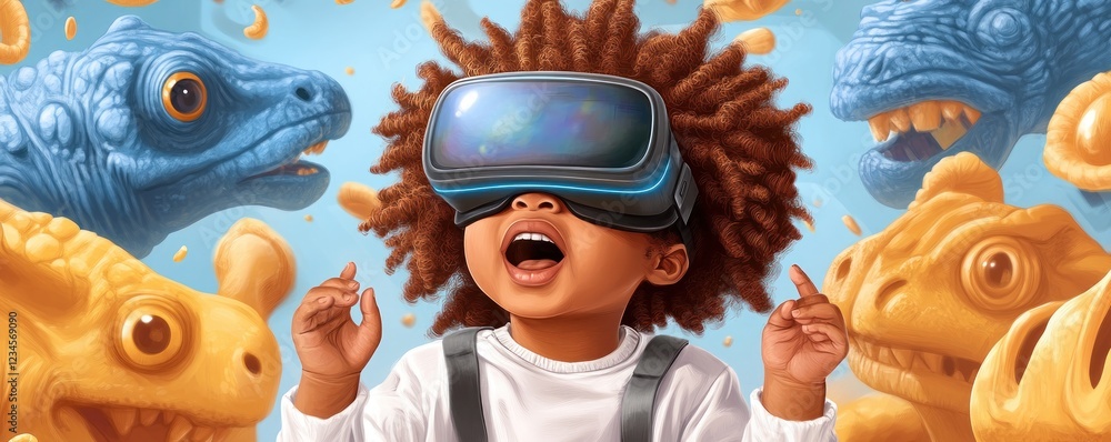 Poster engage in virtual classroom interactivity see students using augmented reality ar tools in a digital
