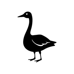 Duck icon silhouette vector illustration on white background