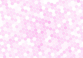Abstract pattern with pink circular dots forming a gentle pastel mosaic. The light texture and balanced design evoke softness, simplicity, and modern elegance.