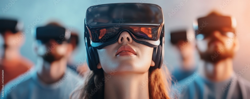 Aufkleber experience immersive web-based training engagement with virtual reality a diverse group of professio