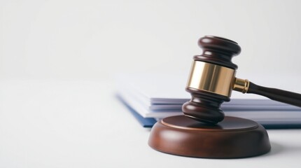 Gavel and Documents: A Serious Legal Still Life