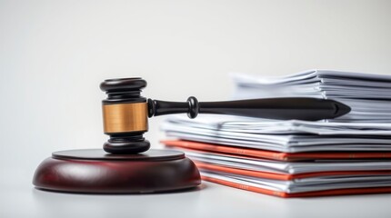 Gavel and Legal Documents: A Serious and Formal Composition