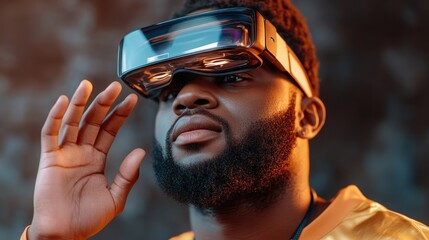 Explore the future of education with a virtual teacher conducting an online lesson using AR, VR, and 3D holograms This immersive learning environment utilizes cutting edge technology to enhance the