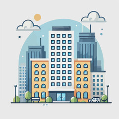 Obraz premium The towering magnificent buildings