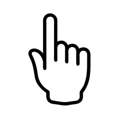 hand icon on white