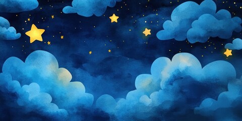 Blue cloud sky night background clouds.