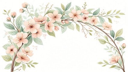 Floral frame background