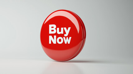 白い背景に浮かぶ赤い「Buy Now」ボタン