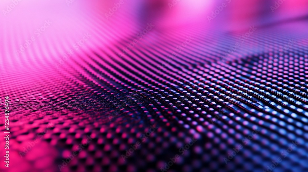 Poster a mesmerizing pattern of pink and blue interwoven lines creating a textured abstract design