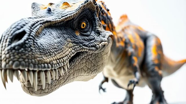 Fierce Tyrannosaurus Rex: A Close-Up of a Detailed Dinosaur Model