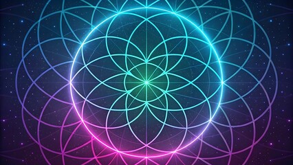 Naklejka premium background with glowing circles