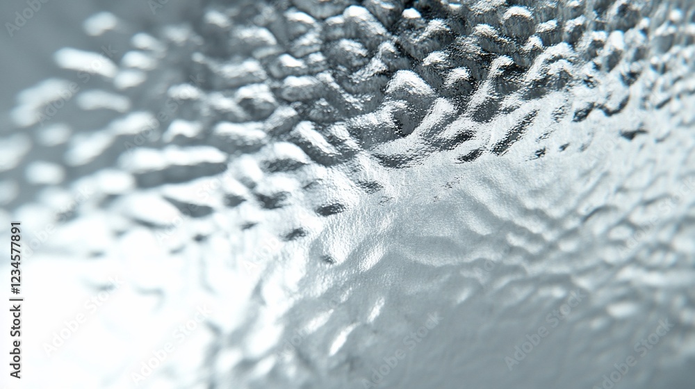 Poster close up view of a textured glass surface creating a water like pattern with depth