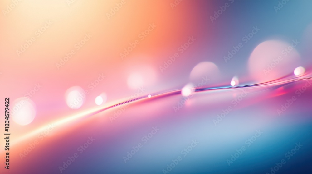 Poster soft focus abstract background with colorful bokeh and water droplets