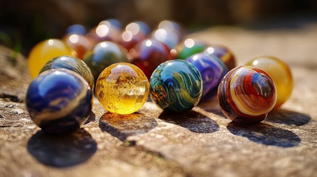 A game of marbles is not just about winning but mastering skill and patience. 