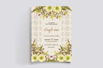 BRIDAL SHOWER FLORAL INVITATION TEMPLATE