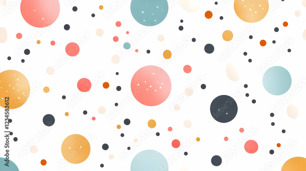 Poster abstract colorful dots pattern background design for website, social media, or print