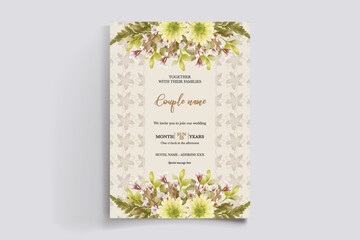 BRIDAL SHOWER FLORAL INVITATION TEMPLATE