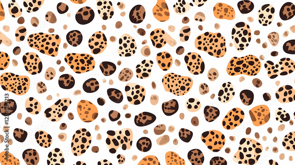 Poster abstract leopard print seamless pattern design for fashion textiles
