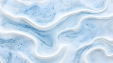 Obraz premium Abstract swirls of blue and white cream; skincare texture background; ideal for cosmetic product promotion
