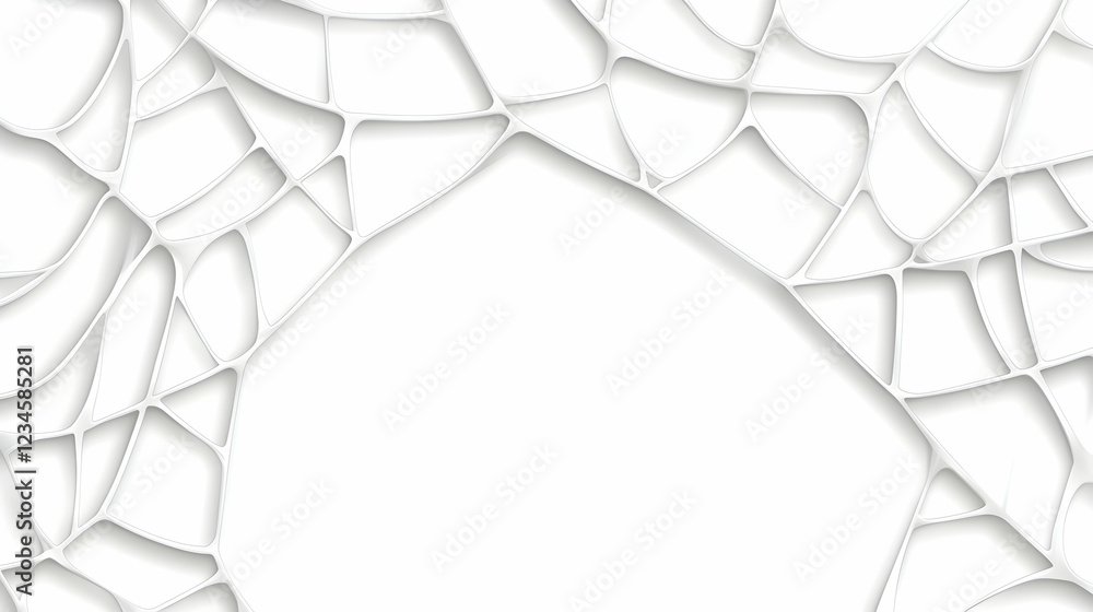 Poster abstract white web network design, empty center, background texture, ideal for website or presentati