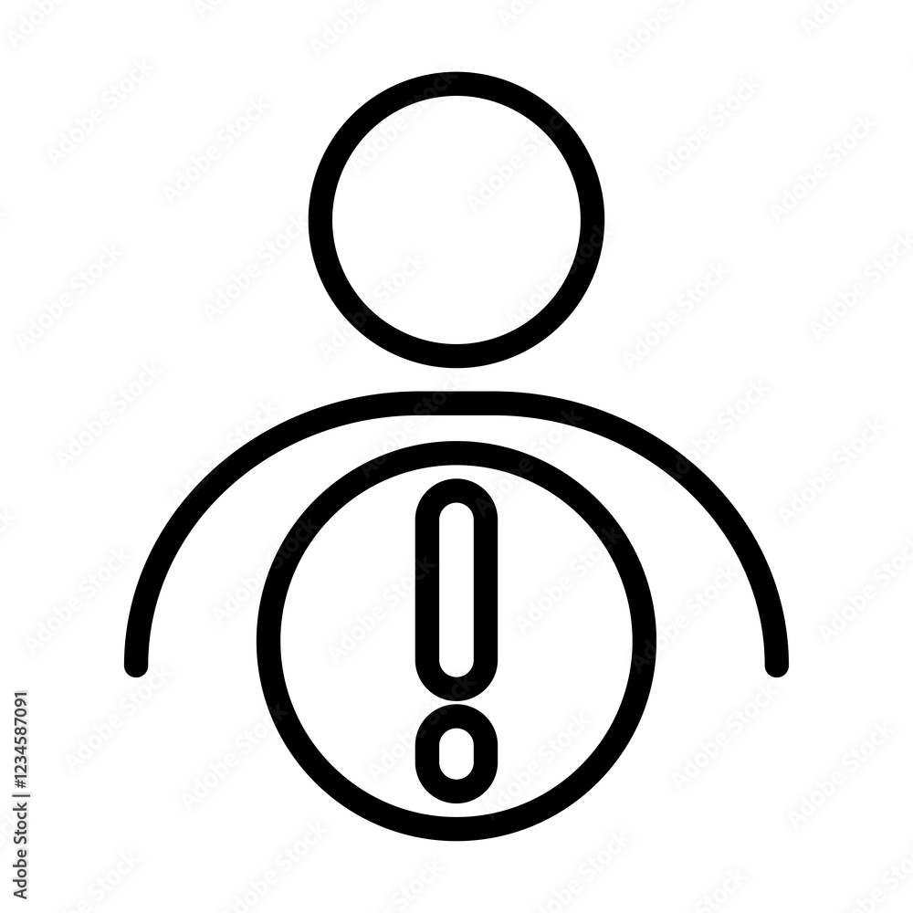 Poster account alert vector icon