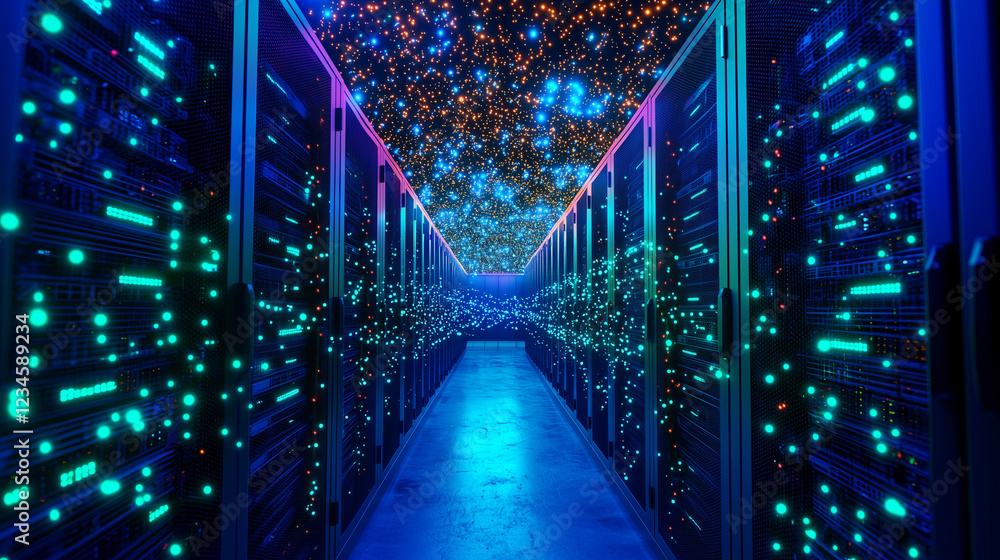 Poster advanced server facility with data exchange visualization