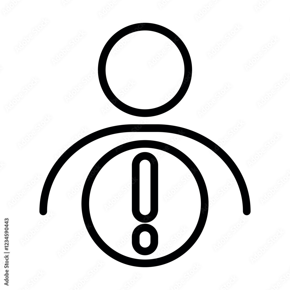 Poster account alert vector icon