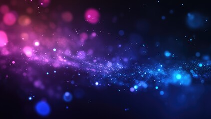Abstract blurred background with a sense of speed and light, featuring blue, purple, and black colors, conveying a futuristic technology concept