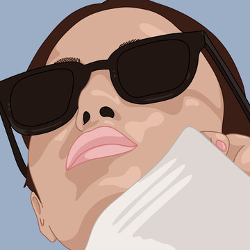 Stylish Woman in Sunglasses and Confidence